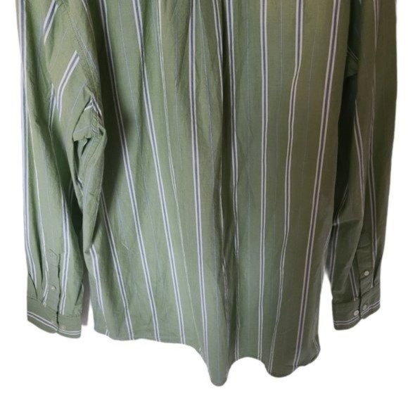 Old Navy Green Striped Shirt Long Sleeve L NWT‎ - Picture 10 of 14
